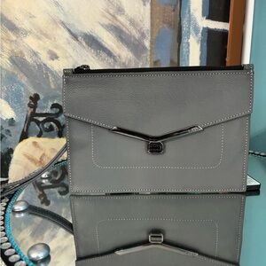 Mini leather bag looks new bonus skull bottle!